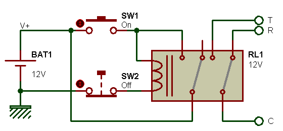 Schema electrique pour un relais