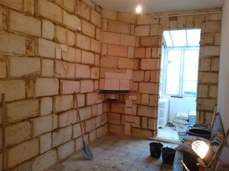 Renovation de mur interieur