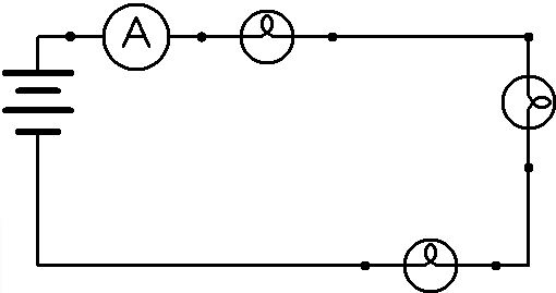 Schéma circuit électrique en série
