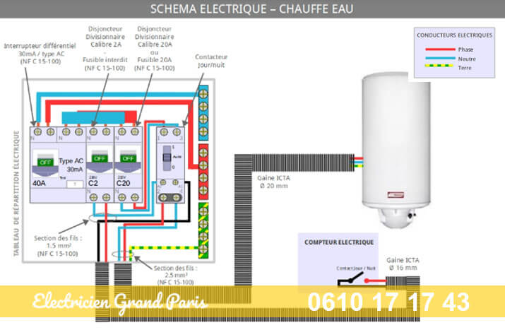 Schema electrique relais jour nuit