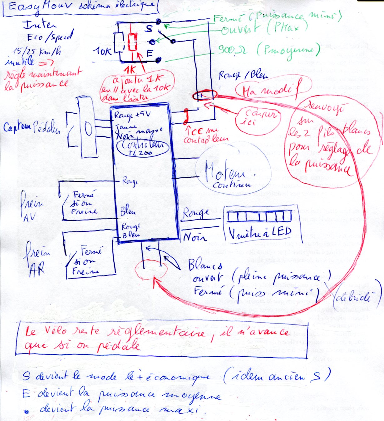 Schema de cablage velo electrique