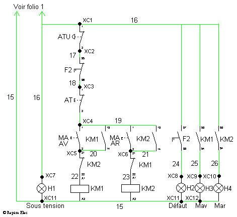 Schema electrique moteur triphase