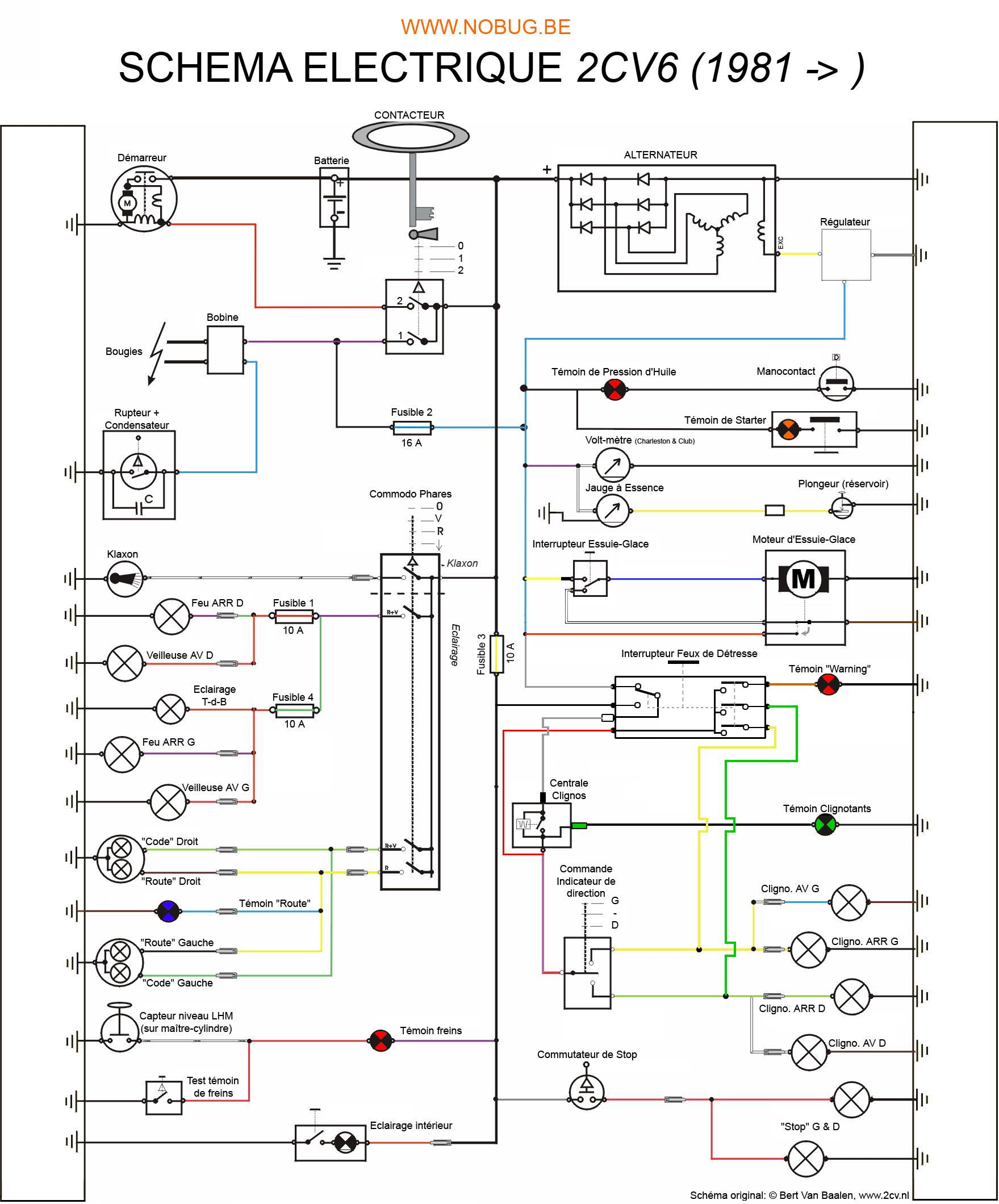 Schema electrique 2 cv