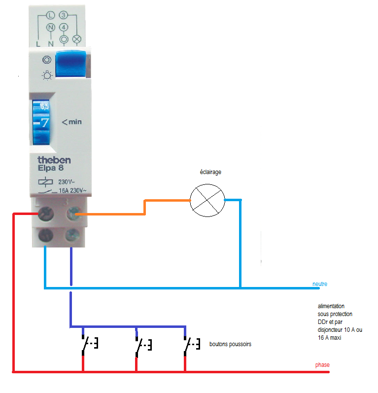 Schema electrique de minuterie