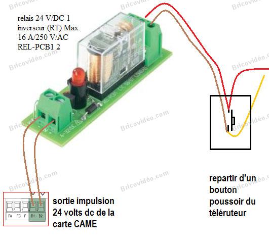 Schema electrique eclairage portail