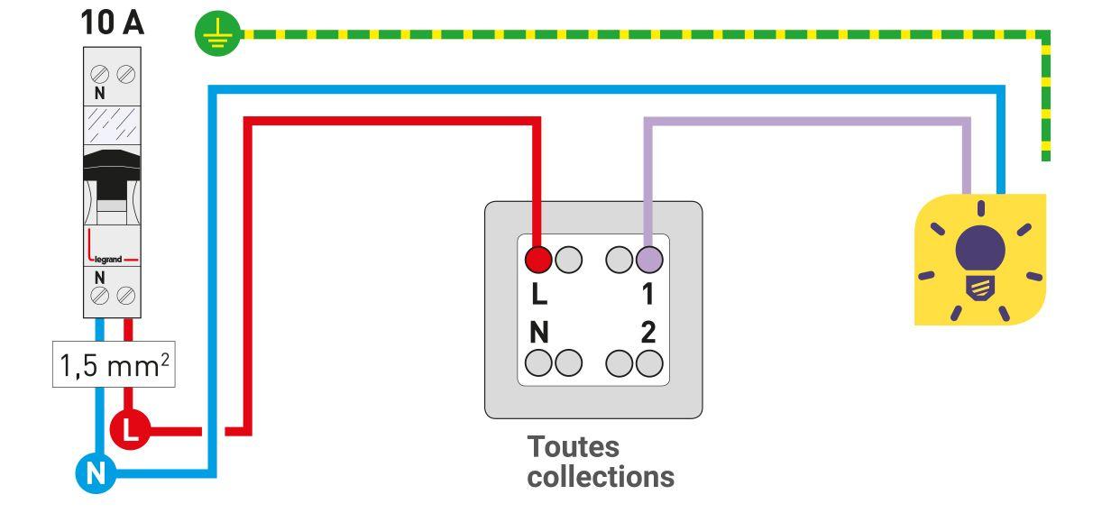 Schema d un va et vient avec prise electrique