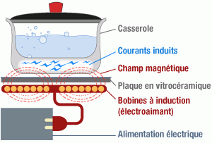 Schema electrique de plaques a induction