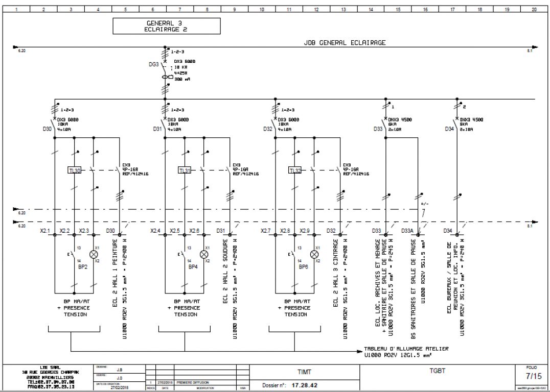 Lecture d'un schéma électrique industriel