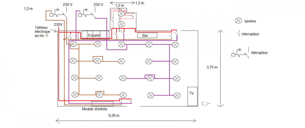 Schema electrique spot encastrer