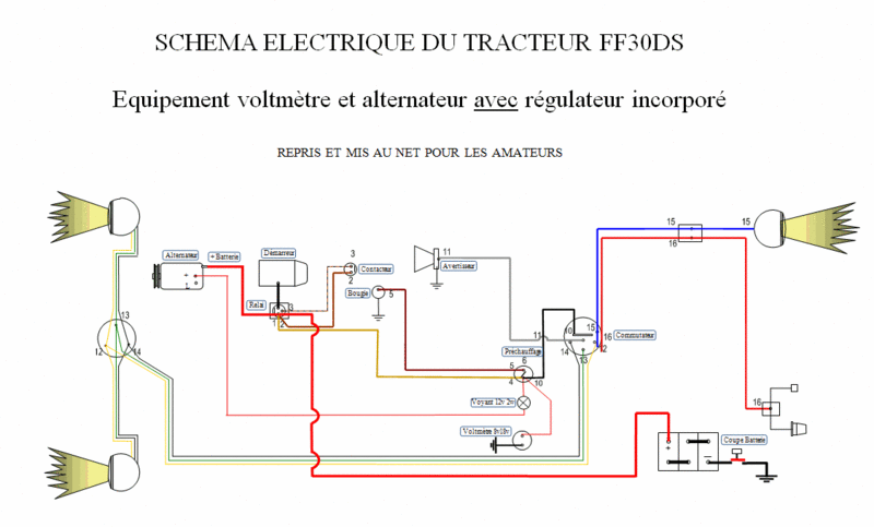 Schema électrique alternateur