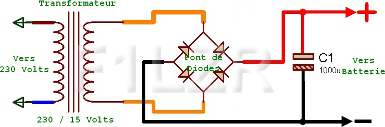Schema electrique d'un chargeur de batterie