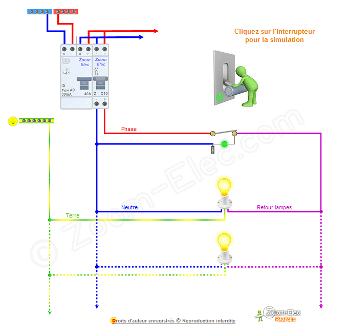 Schema electrique interrupteur a voyant