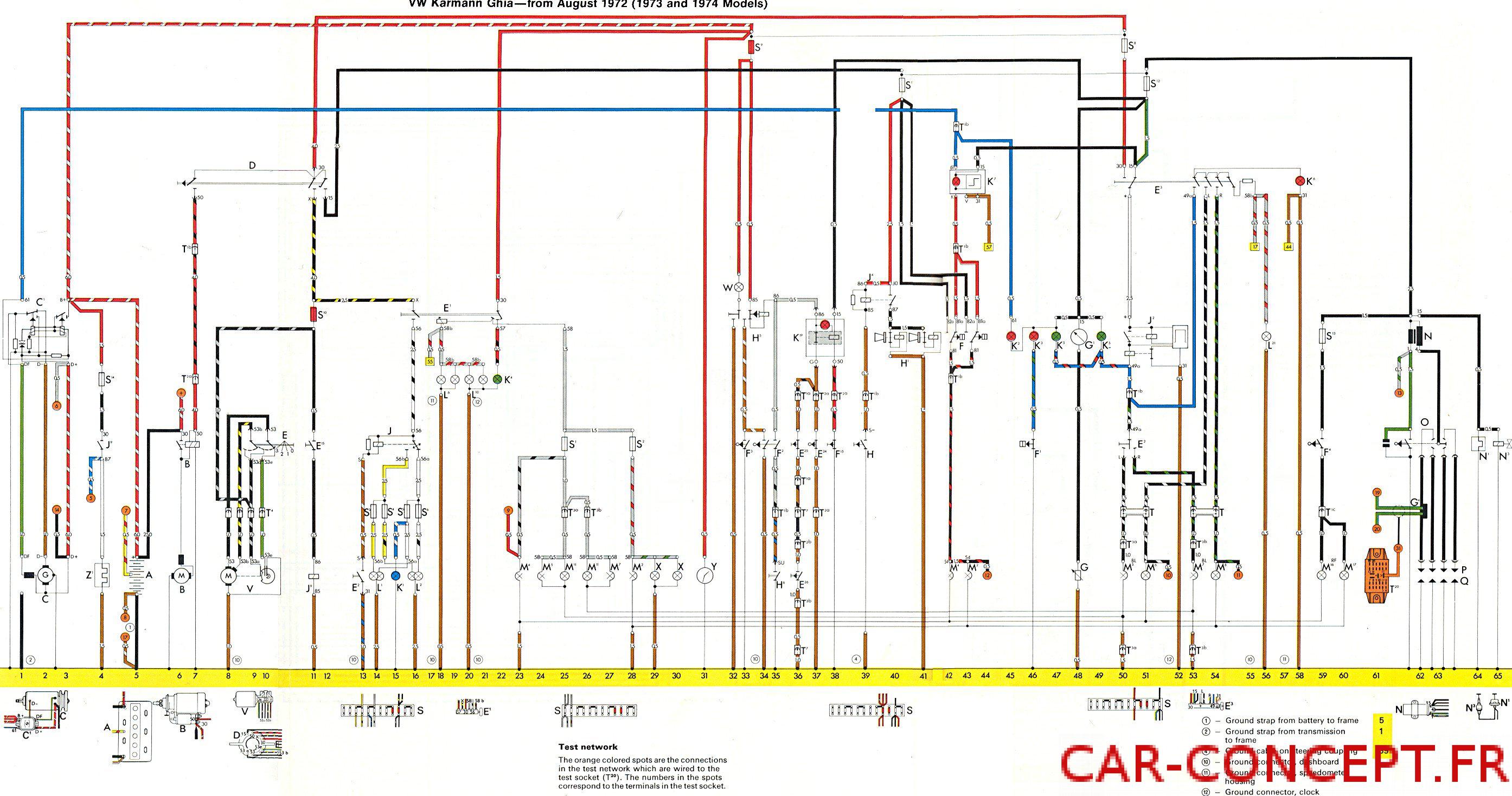 Schema electrique coccinelle 1302