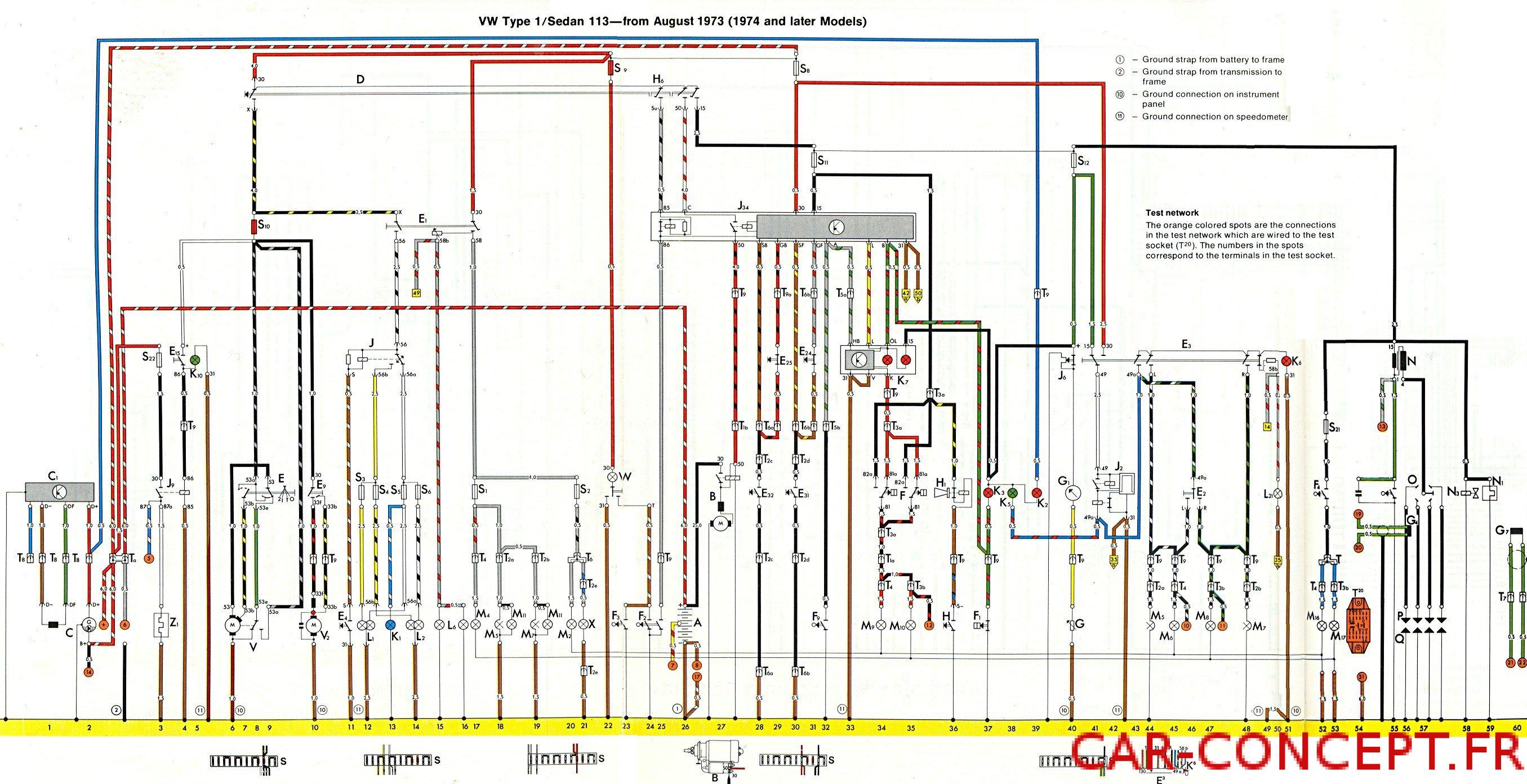 Schema electrique vw cox