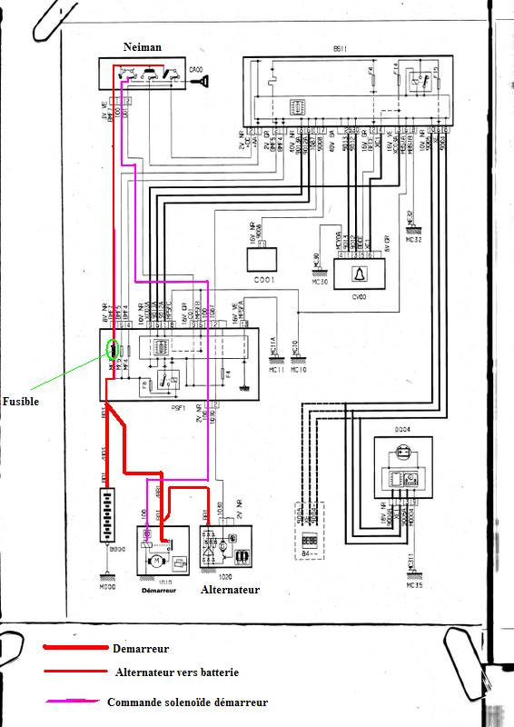 Schéma electrique coupe circuit
