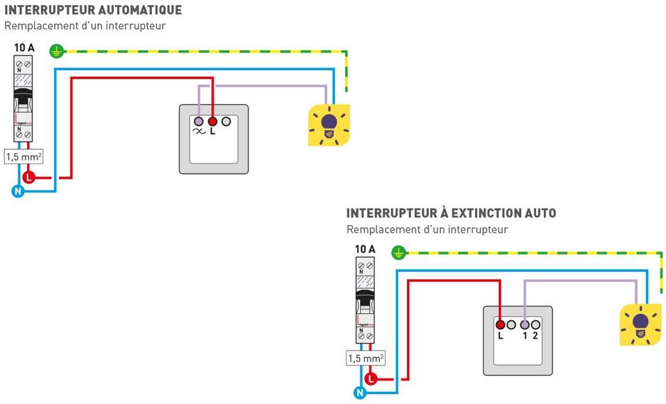 Schema electrique interrupteur temporisé