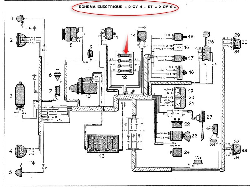 Schema electrique dyane