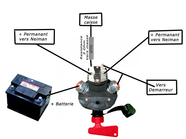 Schema electrique coupe batterie bateau