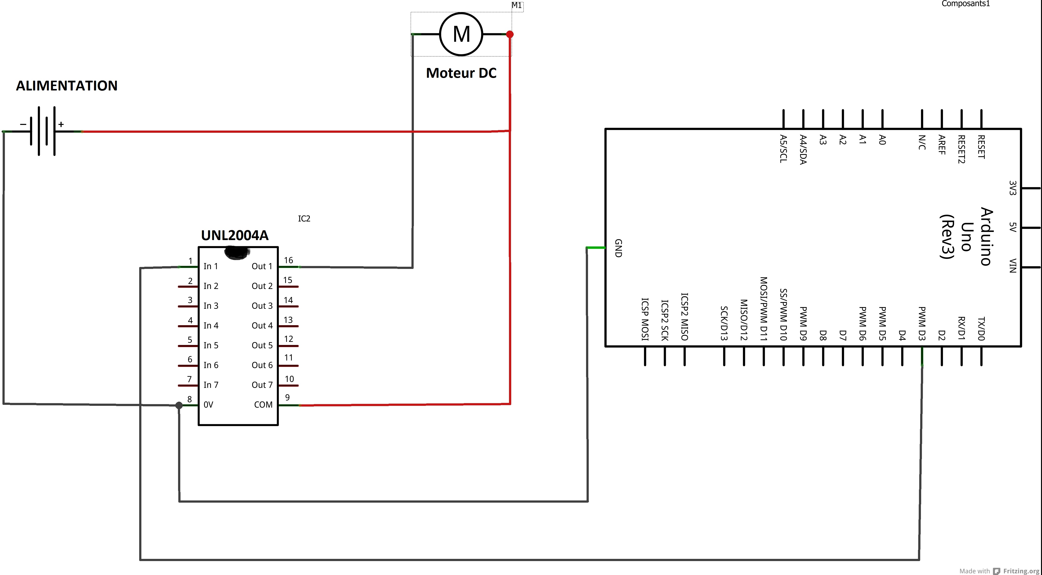 Schema electrique moteur courant continu