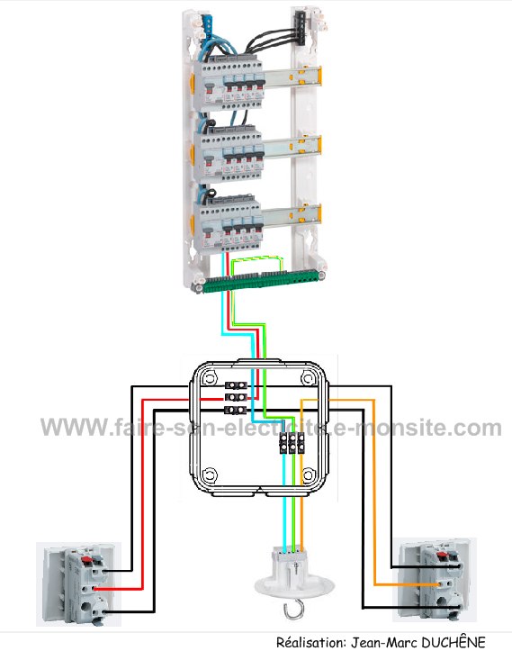 Schema electrique boitier de derivation