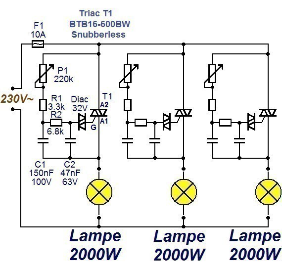 Variateur électrique schéma