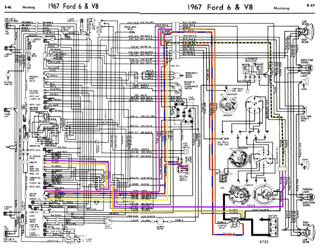 Schema electrique ford mustang 1968